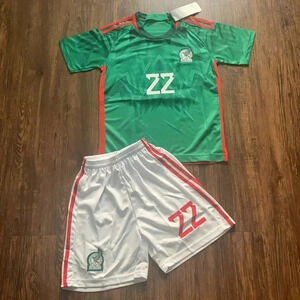 Mexico SoccerJersey Shorts Set Sz M New